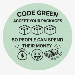 Code Green 100 Green Thermal Stickers